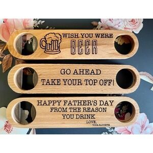 Customized Wood Bottle Opener Engraved~ Personalized Bottle Opener